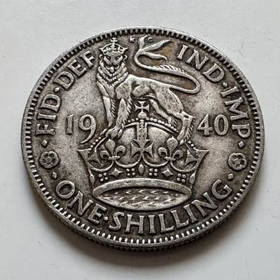 🌹外币初藏🌹🐯2025年第139场  每周二四六晚8️⃣点 接代拍 - 英国1940年一先令银币