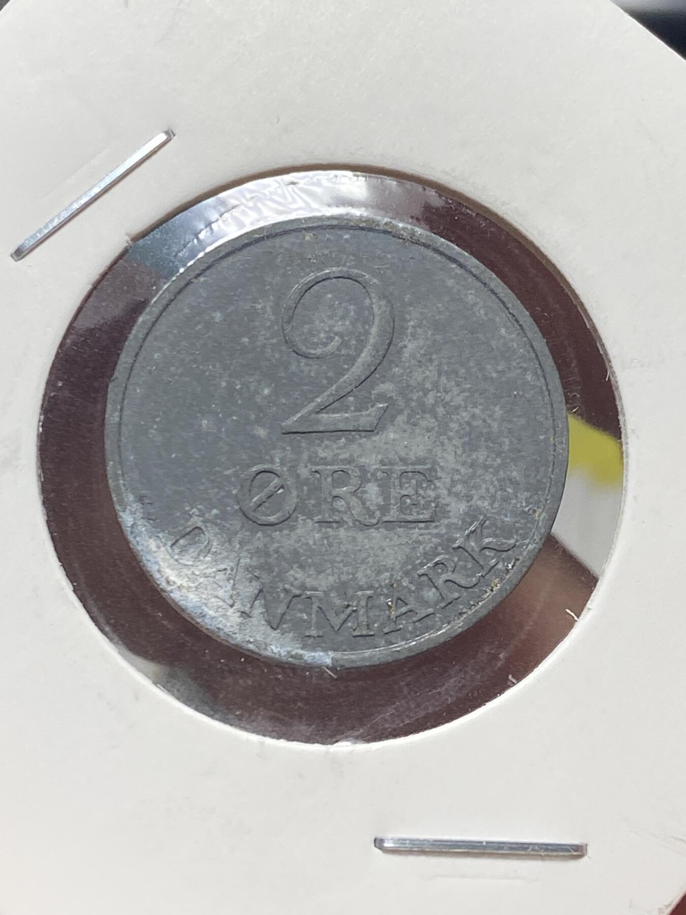 2025年第一百三十五场(总第一百六十一场）外国好品纸夹散币场(免佣金) 丹麦🇩🇰1967年2欧尔(弗雷德里克九世第二版，C; S版)