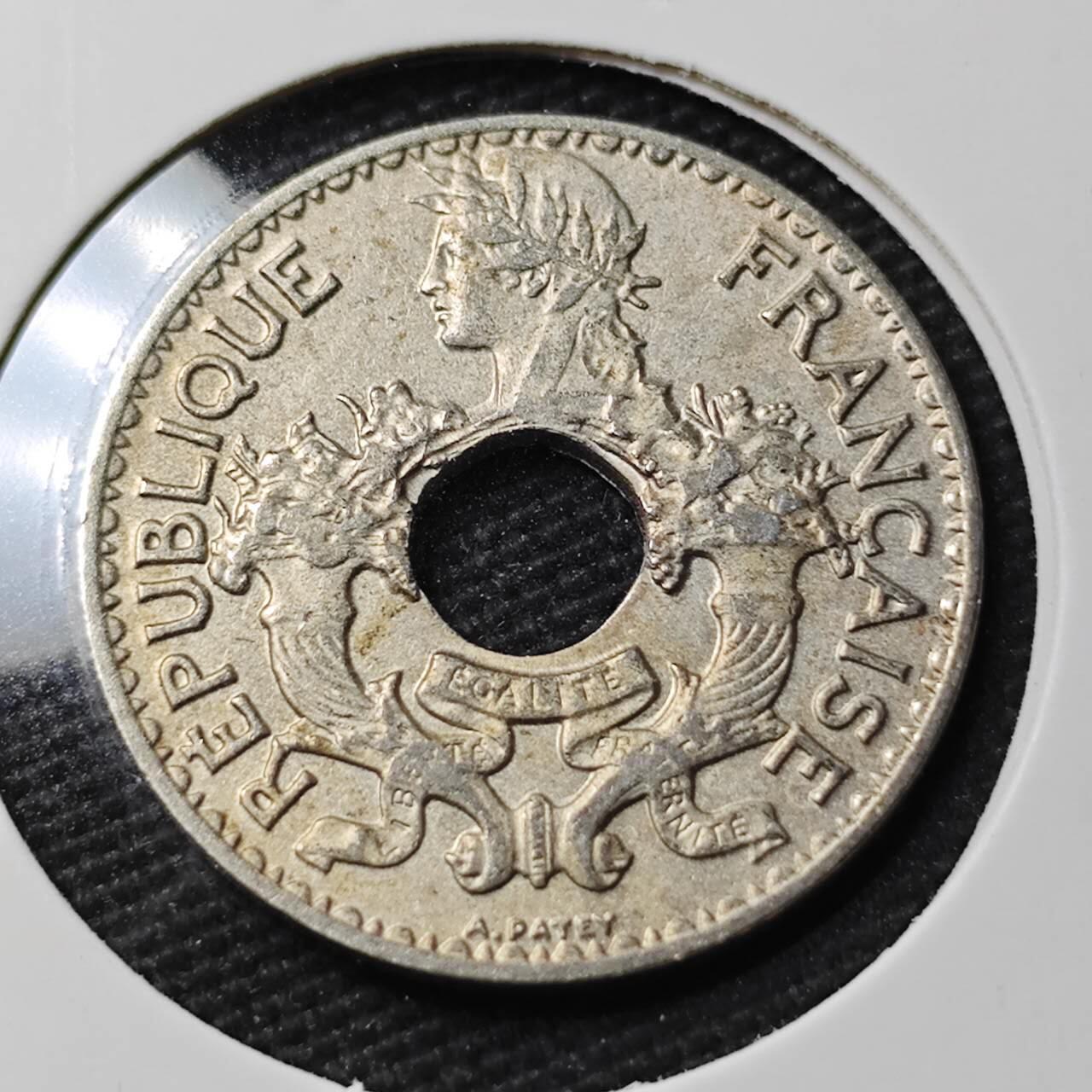 KK钱币收藏小铺 第377期  2月预留时间 周末发货  1939法属印支5分镍币