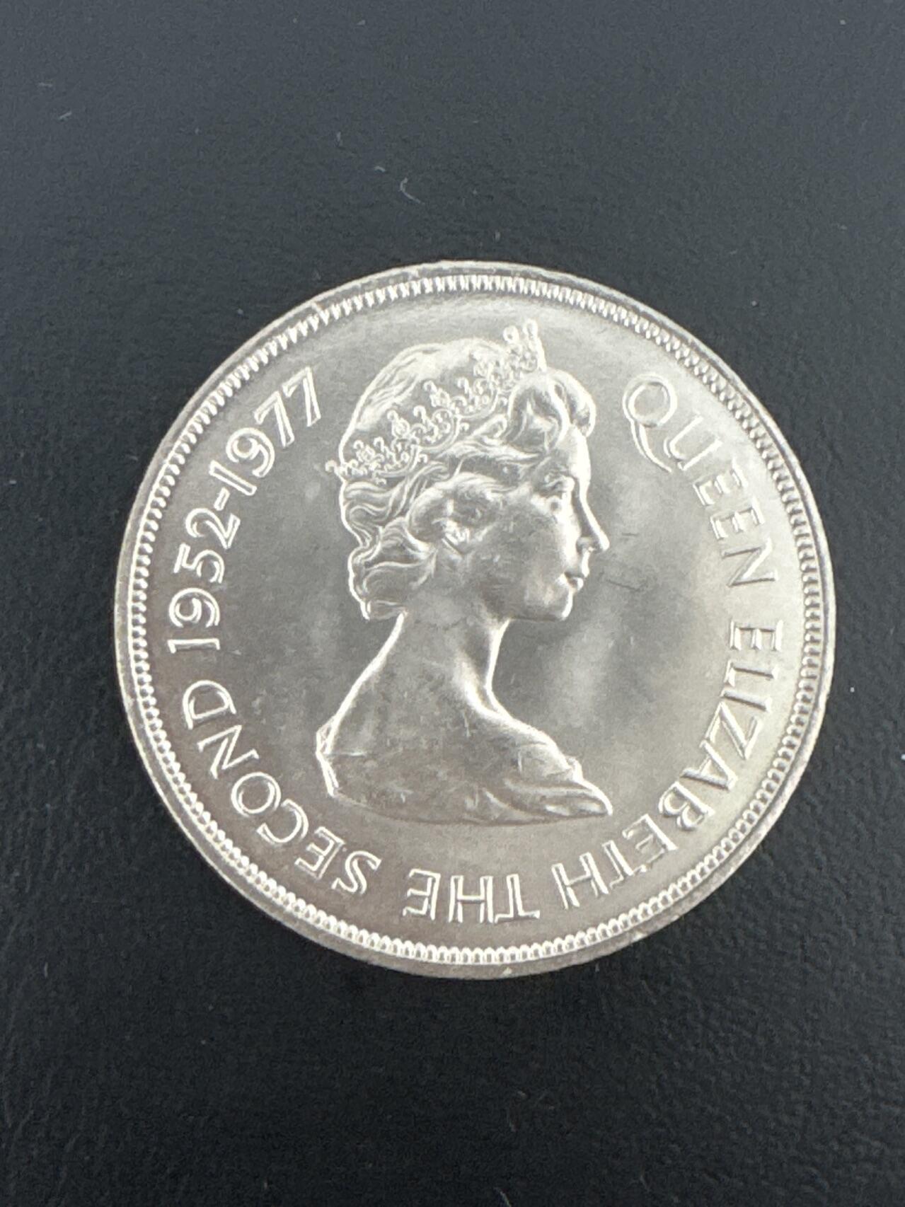 ❤️【币观天下】❤️ 第334期钱币拍卖- 2025.12.12周五晚上6点半场-长期征集拍品 福克兰岛1977年50便士镍质纪念币