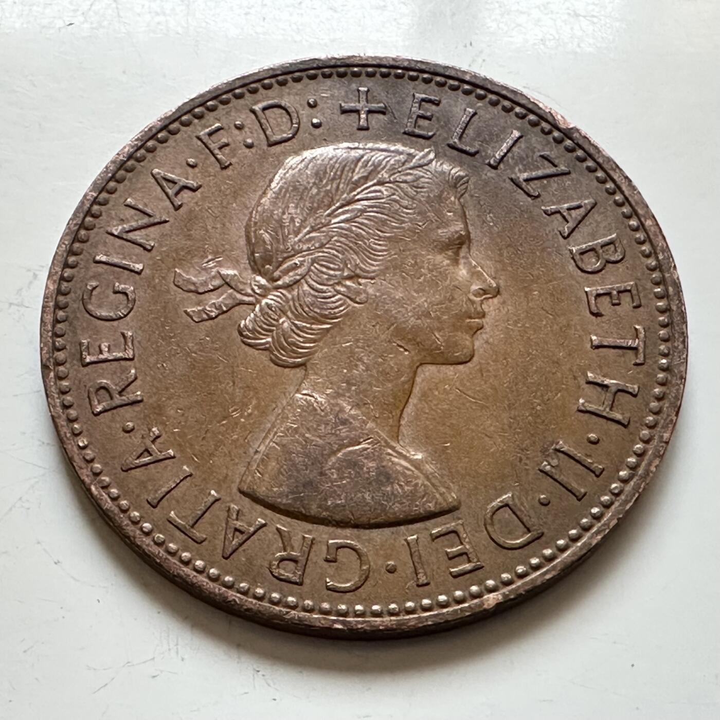 🌹外币初藏🌹🐯2025年第139场  每周二四六晚8️⃣点 接代拍 英国1961年一便士 