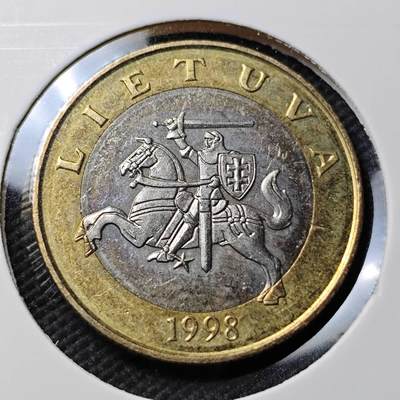 KK钱币收藏小铺 第377期  2月预留时间 周末发货 -  1998立陶宛2立特双色币