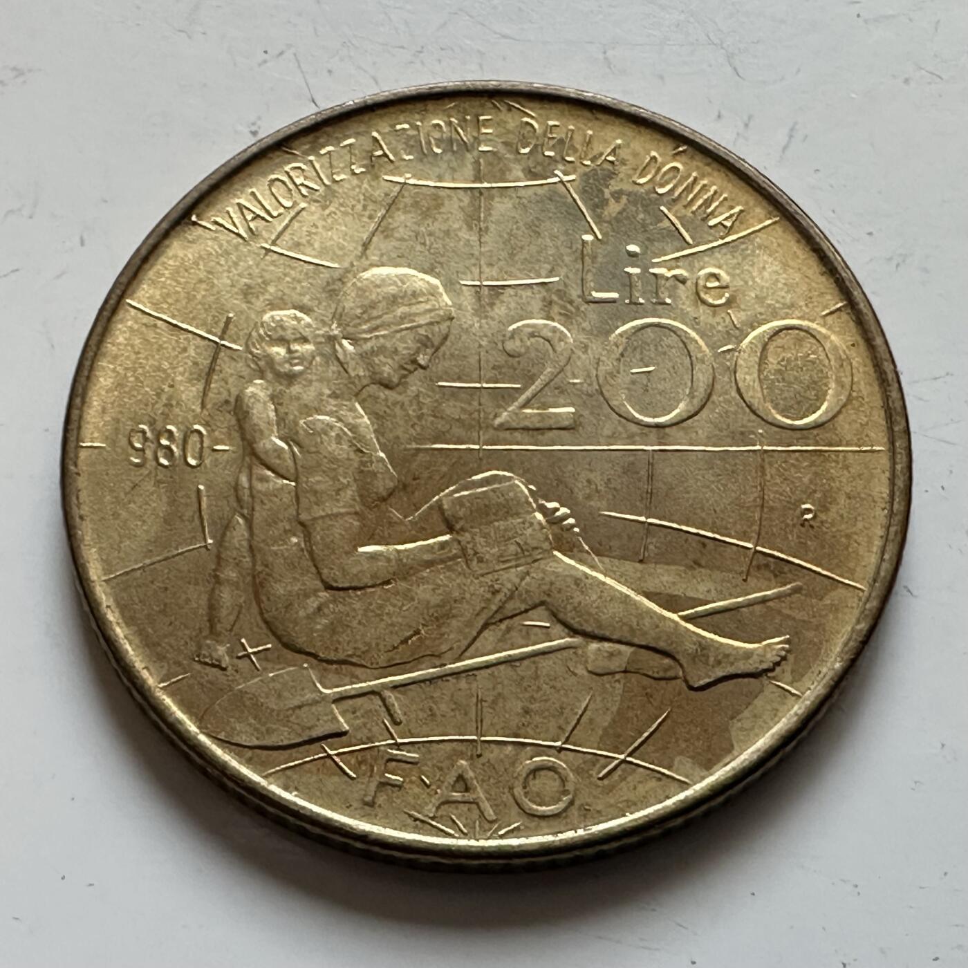 🌹外币初藏🌹🐯2025年第139场  每周二四六晚8️⃣点 接代拍 意大利1980年200里拉纪念币