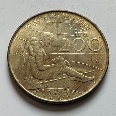 🌹外币初藏🌹🐯2025年第139场  每周二四六晚8️⃣点 接代拍 - 意大利1980年200里拉纪念币