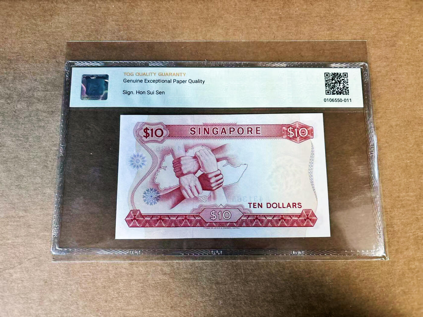 【Blue Auction】世界纸币精拍第760期——18级TOP拍卖/信誉/品质/专业/高效💫 新加坡 花版 1973年10元 TQG66EPQ