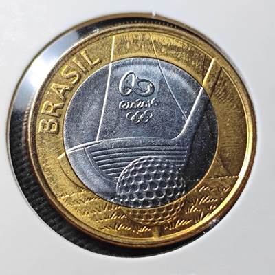 KK钱币收藏小铺 第377期  2月预留时间 周末发货 -  巴西1瑞尔双色币纪念币