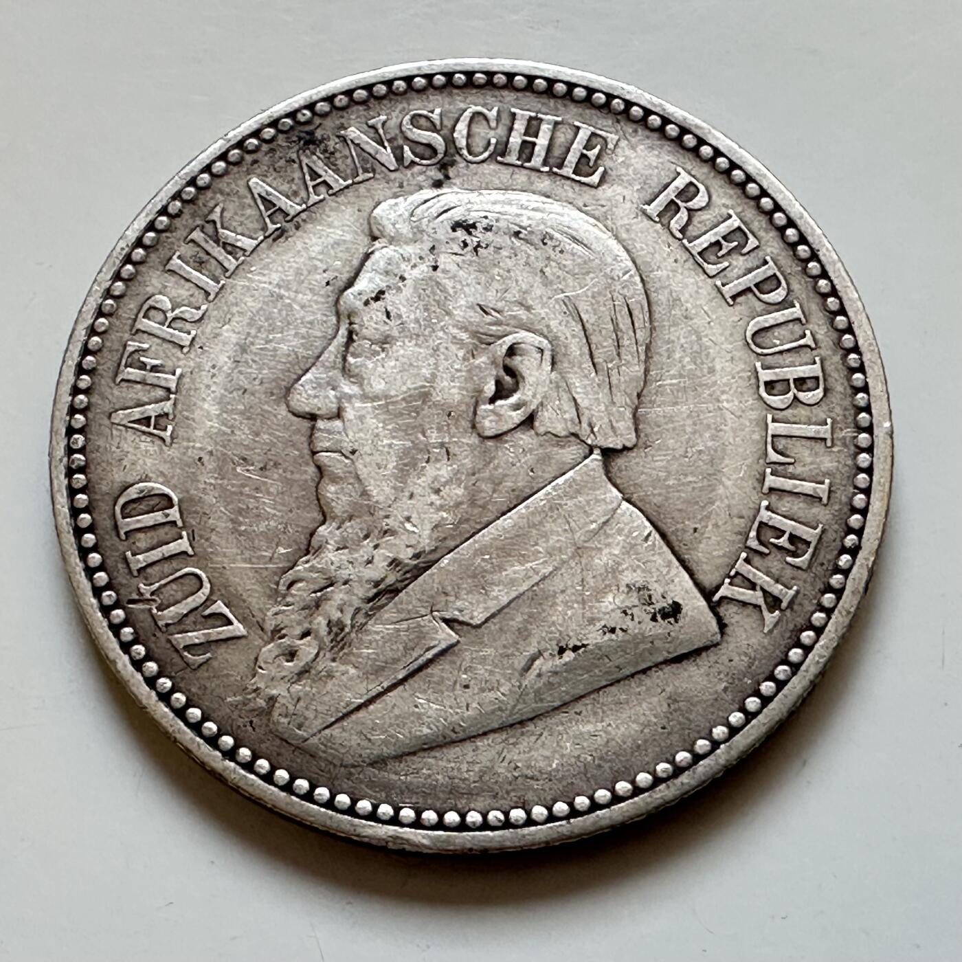 🌹外币初藏🌹🐯2025年第139场  每周二四六晚8️⃣点 接代拍 南非 德兰士瓦1896年2.5先令银币 14.14克925银