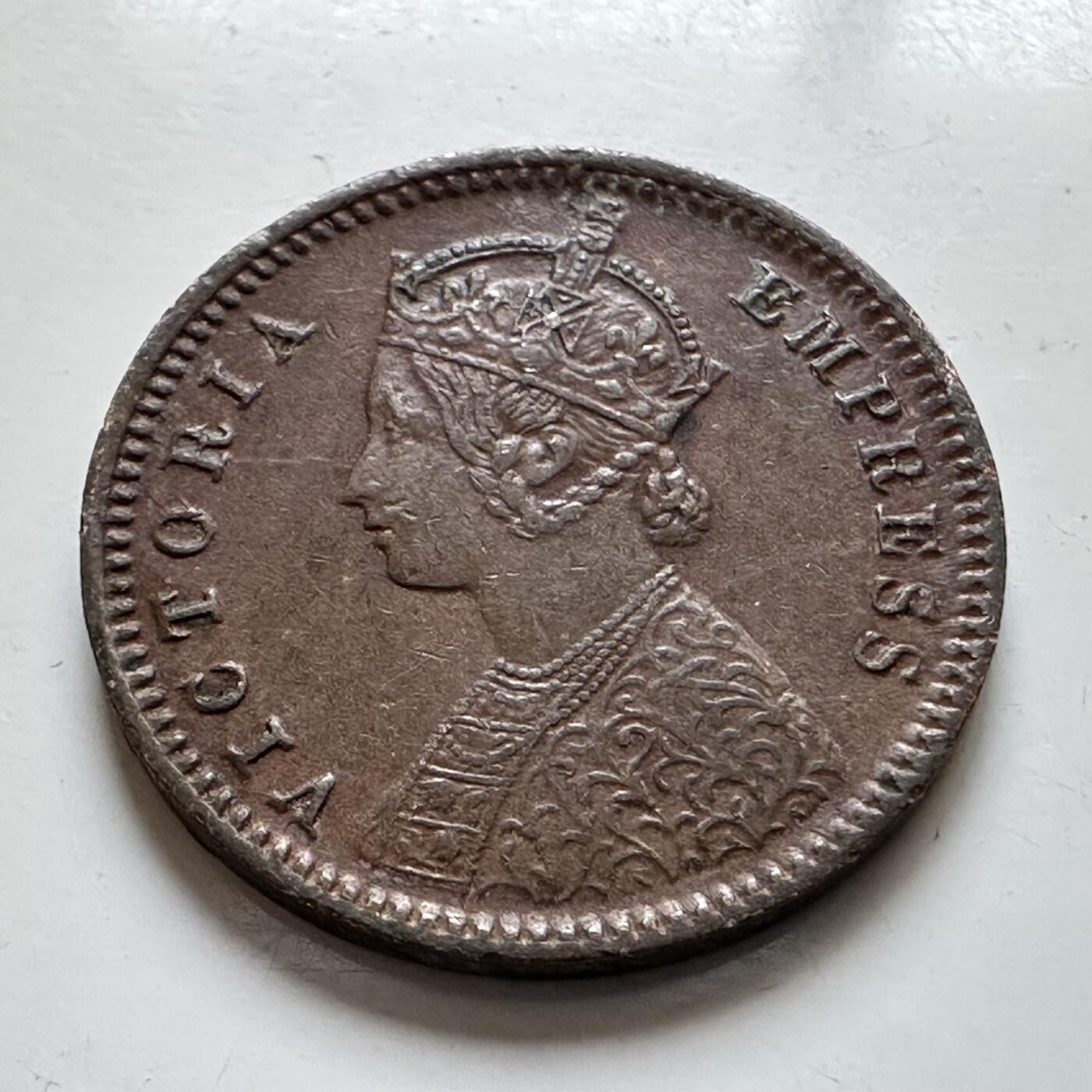 🌹外币初藏🌹🐯2025年第139场  每周二四六晚8️⃣点 接代拍 英属印度1901年1/12安娜铜币 美品