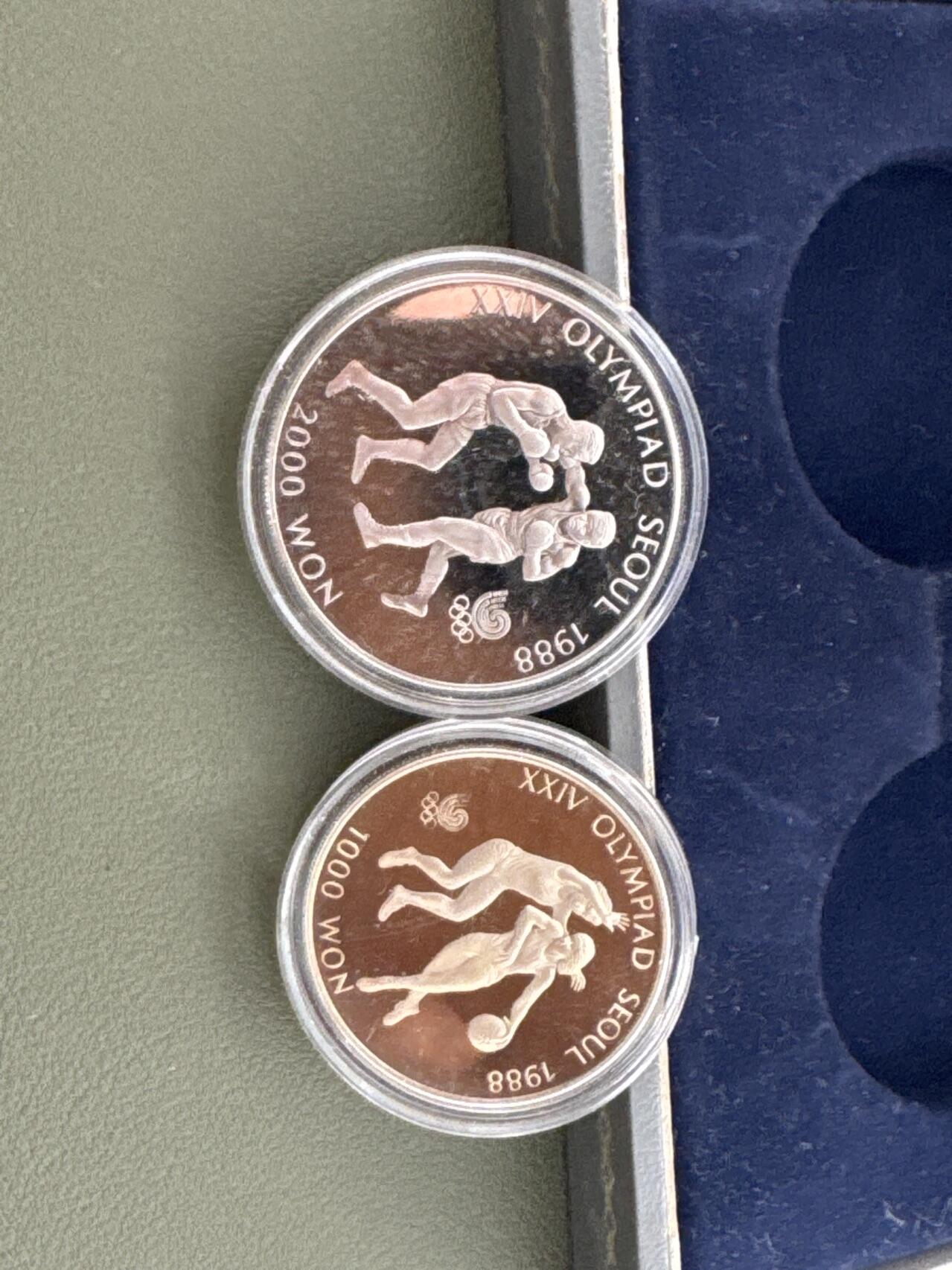 ❤️【币观天下】❤️ 第334期钱币拍卖- 2025.12.12周五晚上6点半场-长期征集拍品 韩国1988年奥运会套盒2枚1000、2000韩元精制纪念币