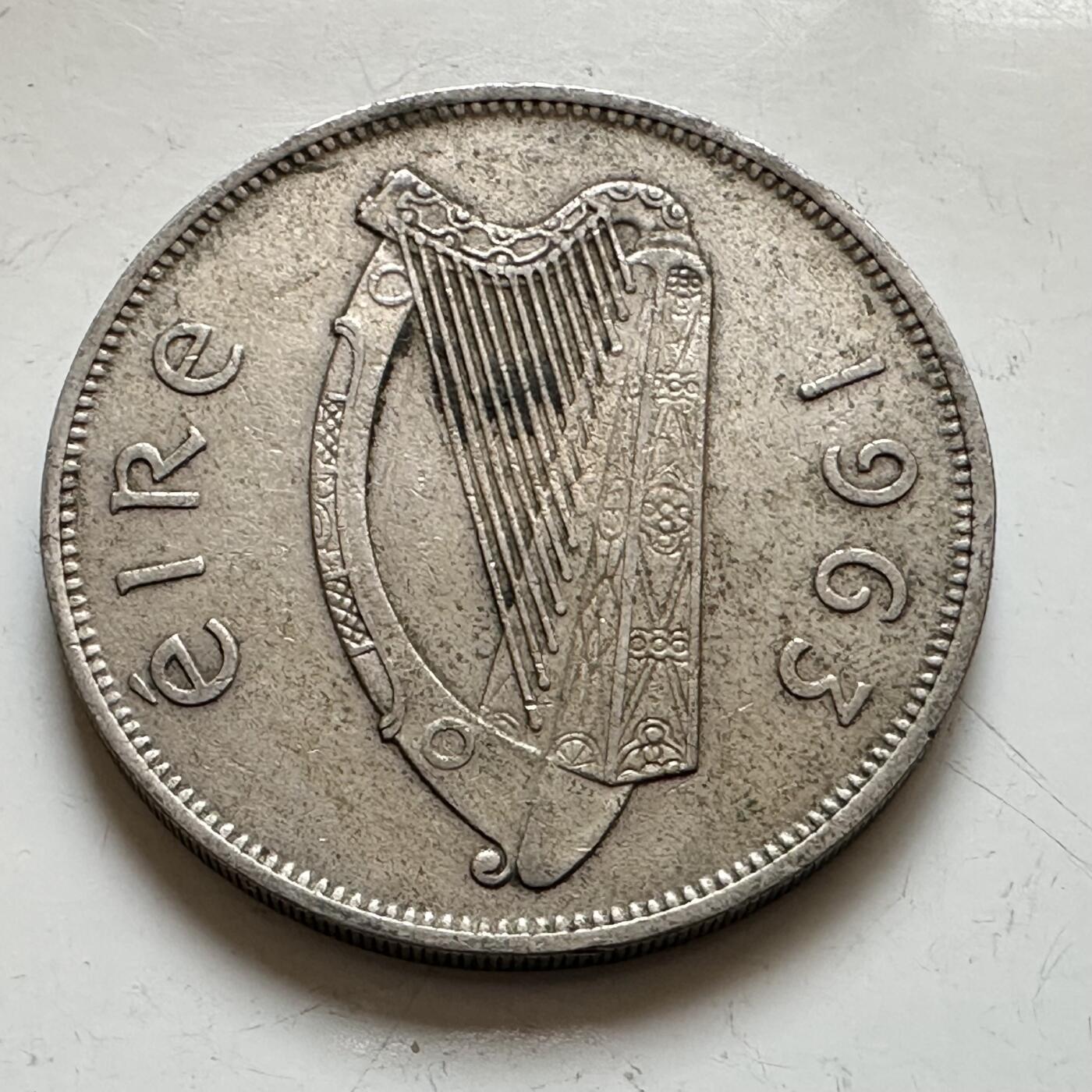 🌹外币初藏🌹🐯2025年第139场  每周二四六晚8️⃣点 接代拍 爱尔兰1963年半克朗