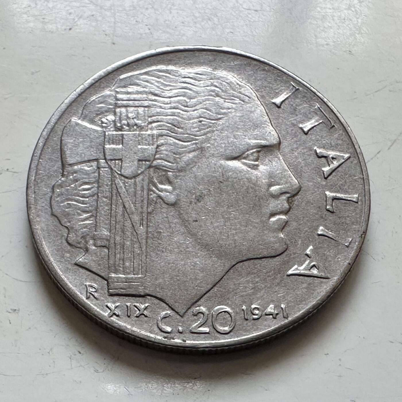 🌹外币初藏🌹🐯2025年第139场  每周二四六晚8️⃣点 接代拍 意大利1941年20分