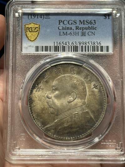 币然PCGS机制币专场第四场 - PCGS MS63五彩三年大头