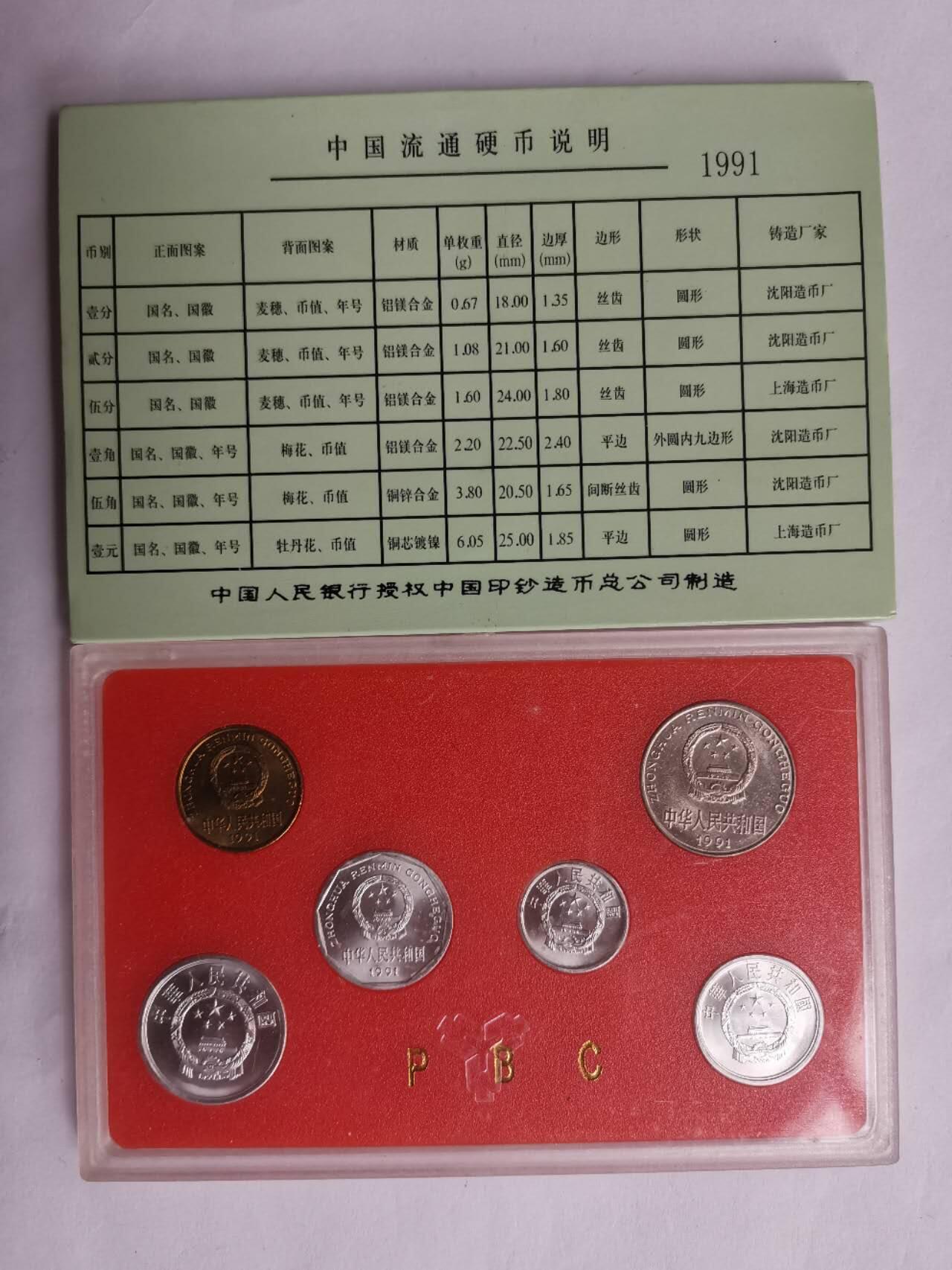 巨藏钱币第七期硬币场12月12号20点开拍 老三花1991年套币首年版