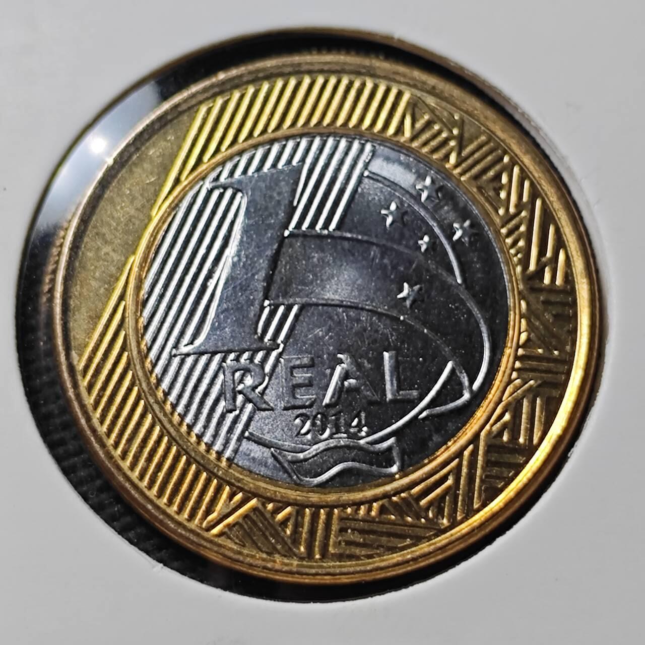 KK钱币收藏小铺 第377期  2月预留时间 周末发货  巴西1瑞尔双色币纪念币