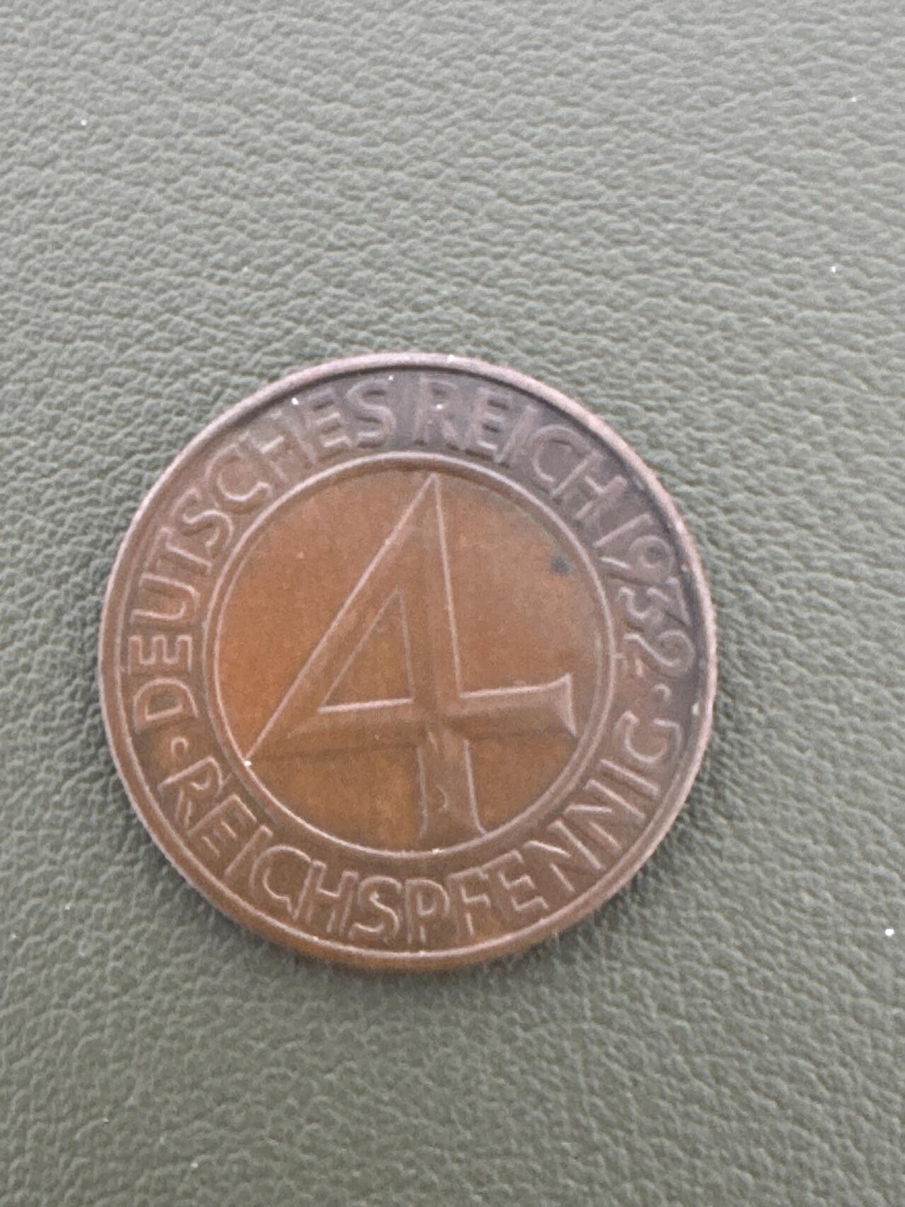 ❤️【币观天下】❤️ 第334期钱币拍卖- 2025.12.12周五晚上6点半场-长期征集拍品 魏玛1932年铜币