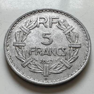 🌹外币初藏🌹🐯2025年第139场  每周二四六晚8️⃣点 接代拍 - 法国1947年B版5法郎