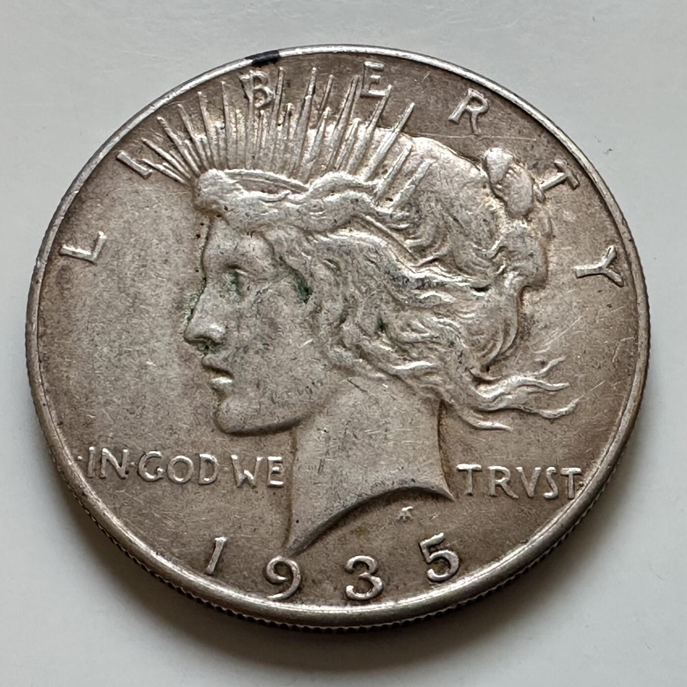 🌹外币初藏🌹🐯2025年第139场  每周二四六晚8️⃣点 接代拍 美国1935年和平银币