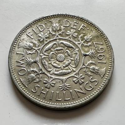 🌹外币初藏🌹🐯2025年第139场  每周二四六晚8️⃣点 接代拍 - 英国1967年两先令 b