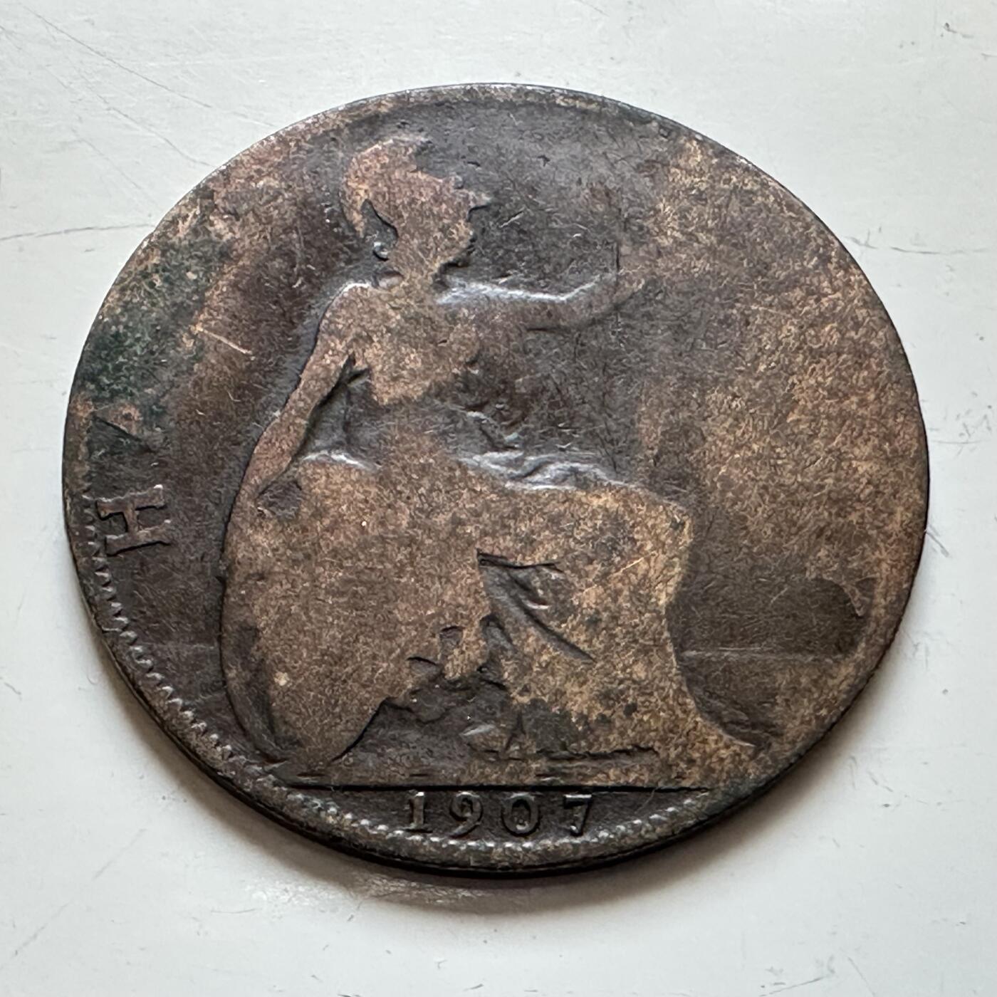 🌹外币初藏🌹🐯2025年第139场  每周二四六晚8️⃣点 接代拍 英国1907年半便士