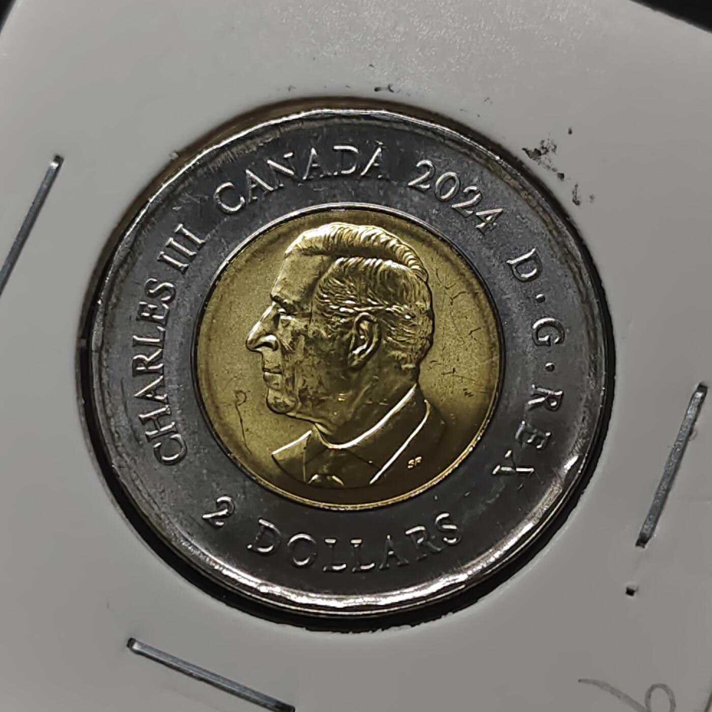 【全场包邮】纯粹捡漏拍484场（免费代拍第21场） 加拿大2024年2元因纽特努纳特本色双色纪念币