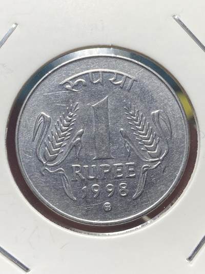 2025年第一百三十五场(总第一百六十一场）外国好品纸夹散币场(免佣金) - 印度🇮🇳1998年1卢比(K版，克雷姆尼察造)