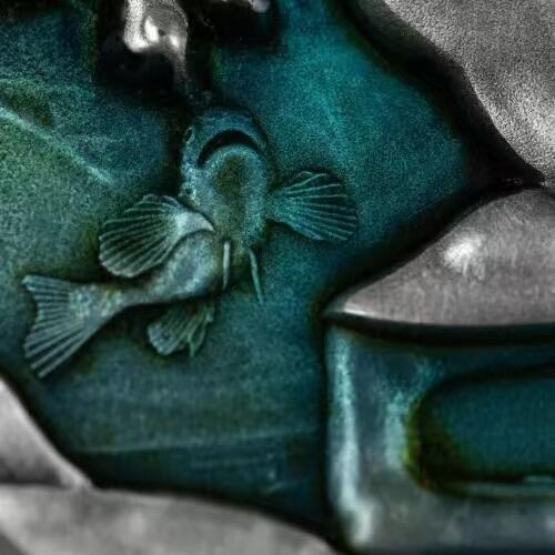 第184期拍卖  【龙头币】纽埃2022年，《巫师3-狂猎》神怪系列(1)-水精灵，2盎司、超高浮雕、仿古、镶嵌彩色树脂、彩色漂亮银币. 盒证全. 龙头币(系列第一枚). 国外售价325美元