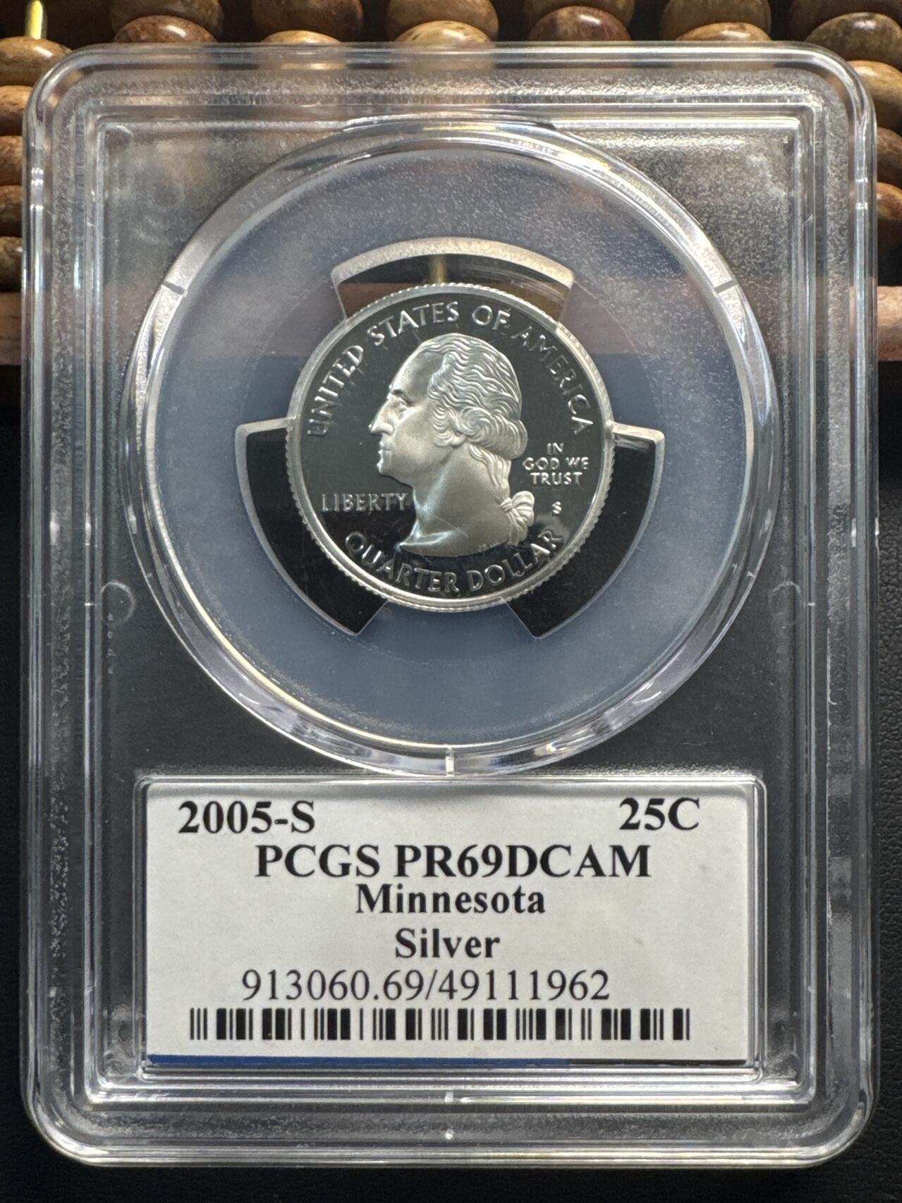 ❤️【币观天下】❤️ 第334期钱币拍卖- 2025.12.12周五晚上6点半场-长期征集拍品 2005年美国“万湖之州”明尼苏达州“春江水暖”银币PCGS PR69