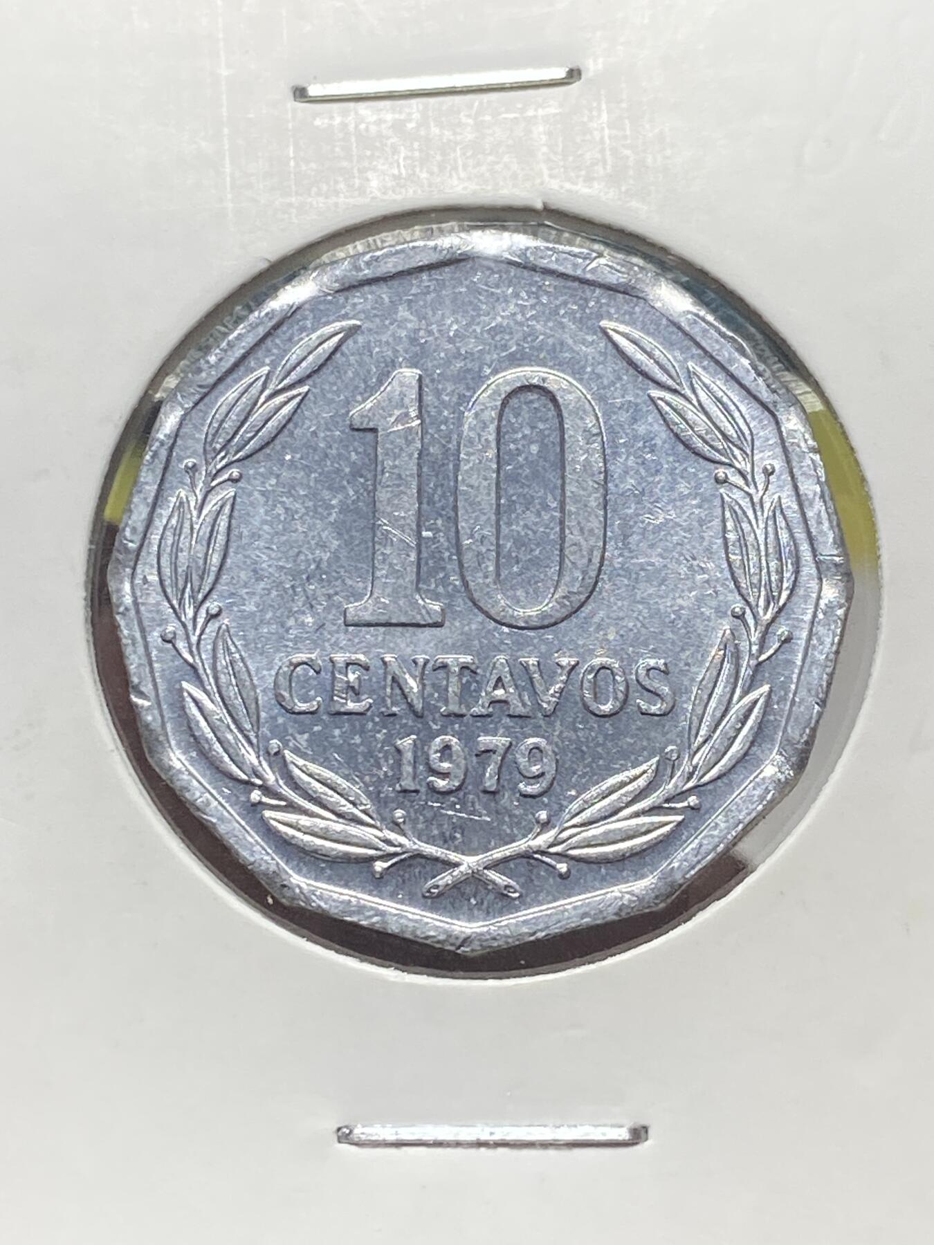 2025年第一百三十五场(总第一百六十一场）外国好品纸夹散币场(免佣金) 好品–智利🇨🇱1979年10分(关门年)