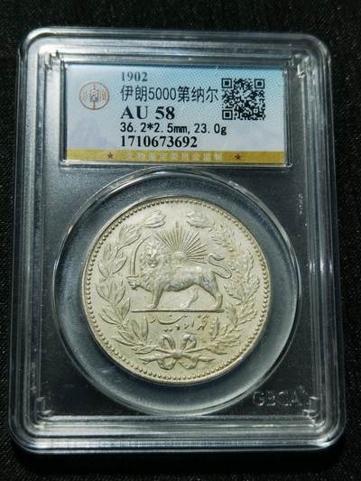 天下钱庄专场欢迎参拍 - 伊朗狮子弯刀银币