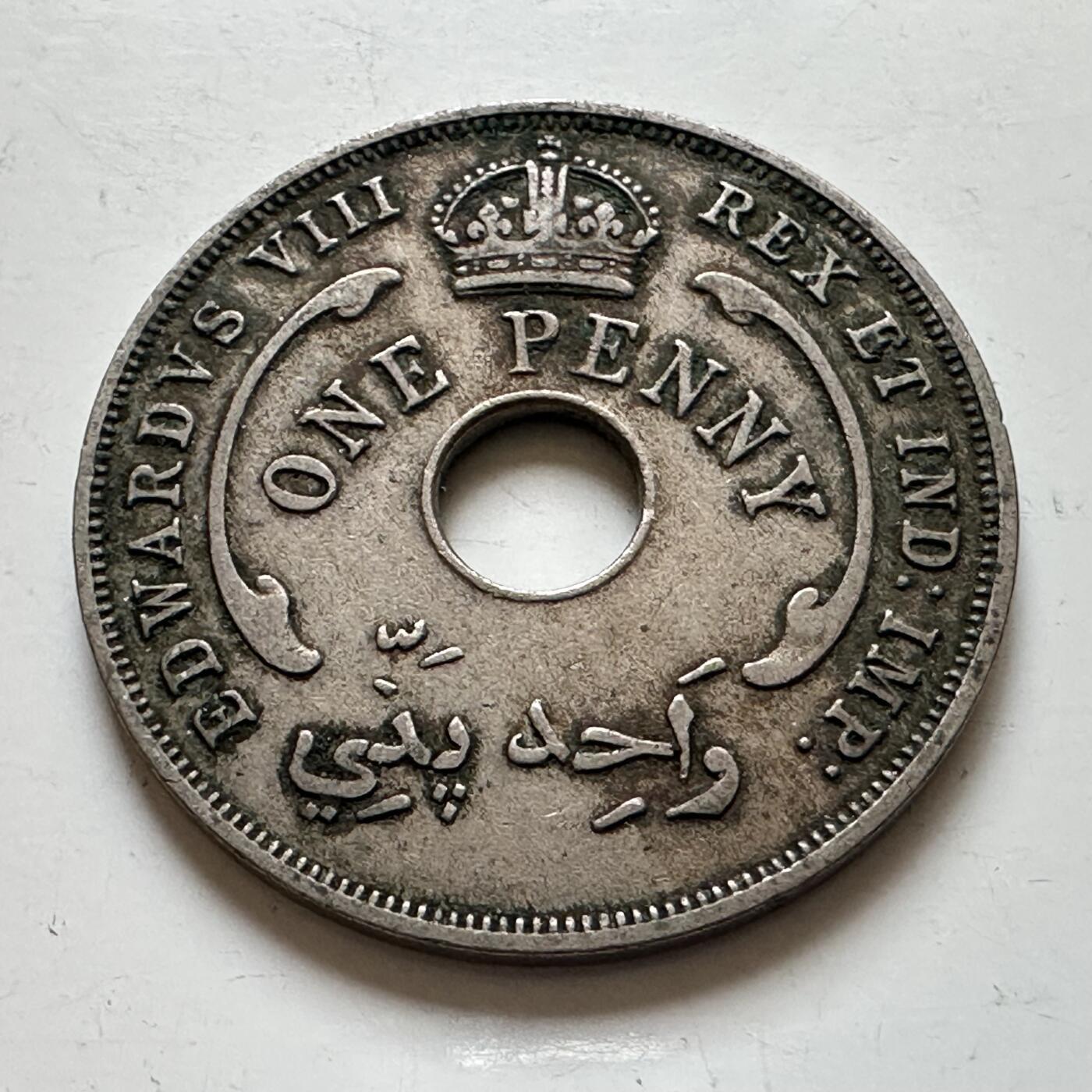 🌹外币初藏🌹🐯2025年第139场  每周二四六晚8️⃣点 接代拍 英属西非1936年爱德华八世一便士 独年版