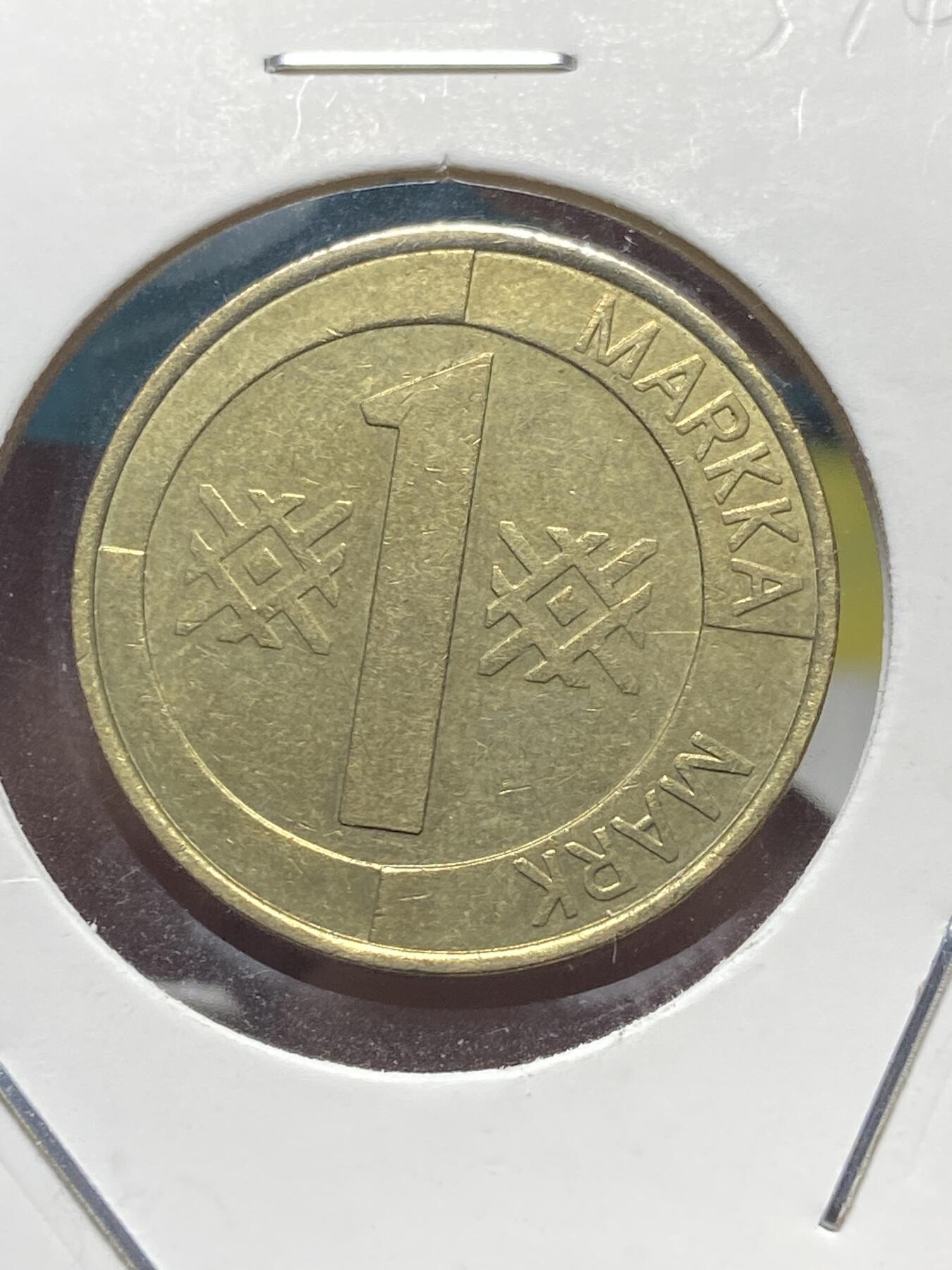 2025年第一百三十五场(总第一百六十一场）外国好品纸夹散币场(免佣金) 芬兰🇫🇮1994年1马克(M标)