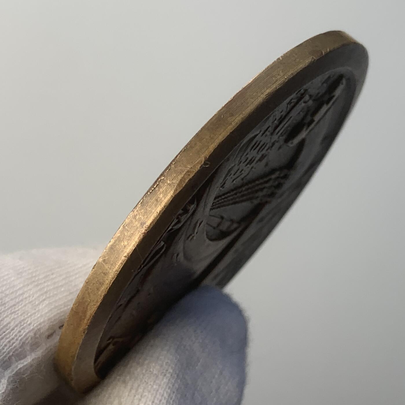 掌中浮雕-藏着的欧洲第045场 1954年法国博览会铜章，59mm，90g