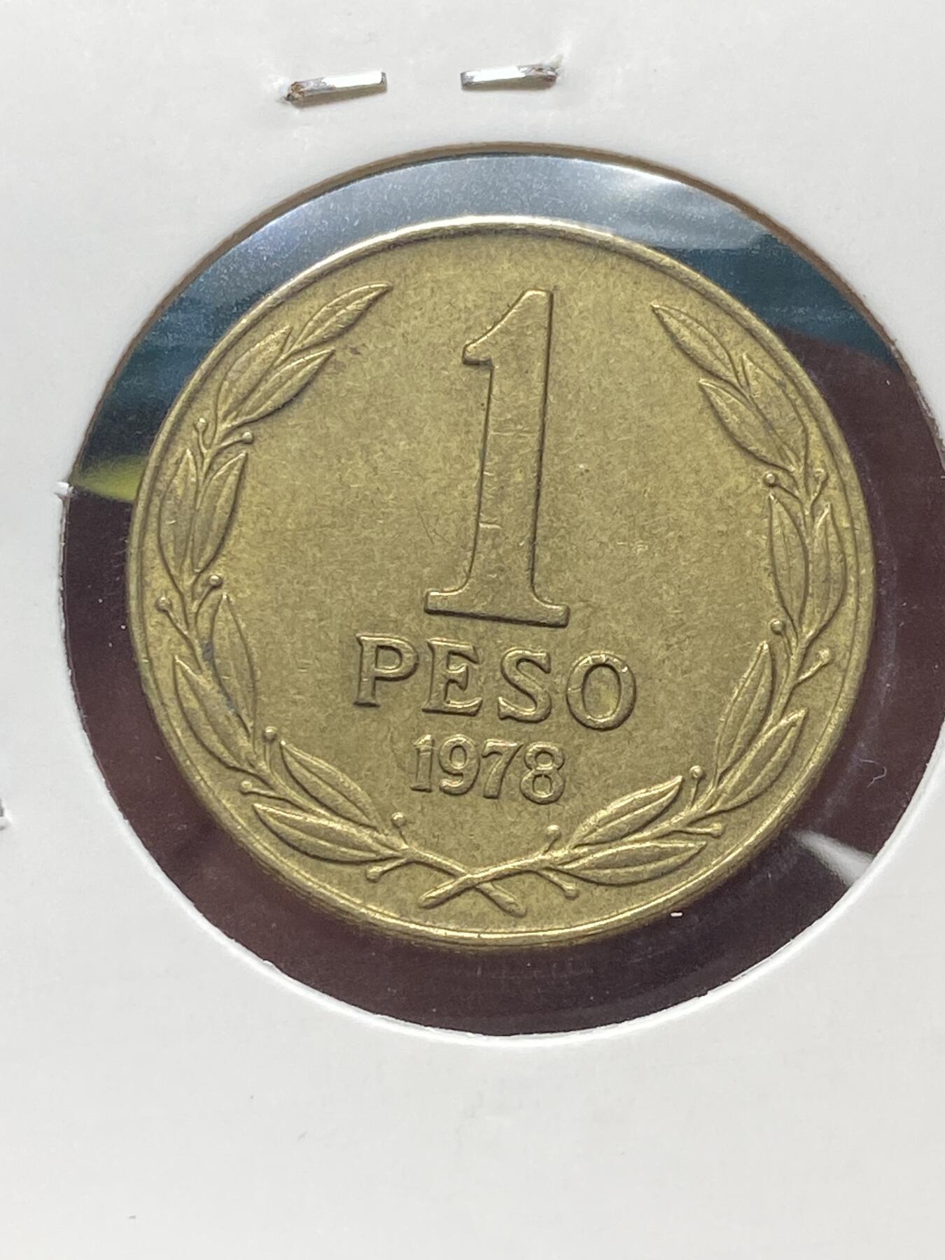 2025年第一百三十五场(总第一百六十一场）外国好品纸夹散币场(免佣金) 智利🇨🇱1978年1比索(首发年仅发行2年)