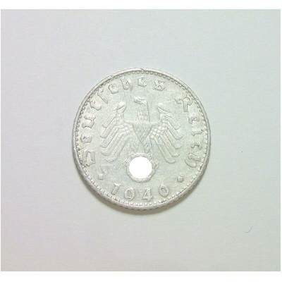 德国第三帝国1940年B版50芬尼 极美品 - 德国第三帝国1940年B版50芬尼 极美品