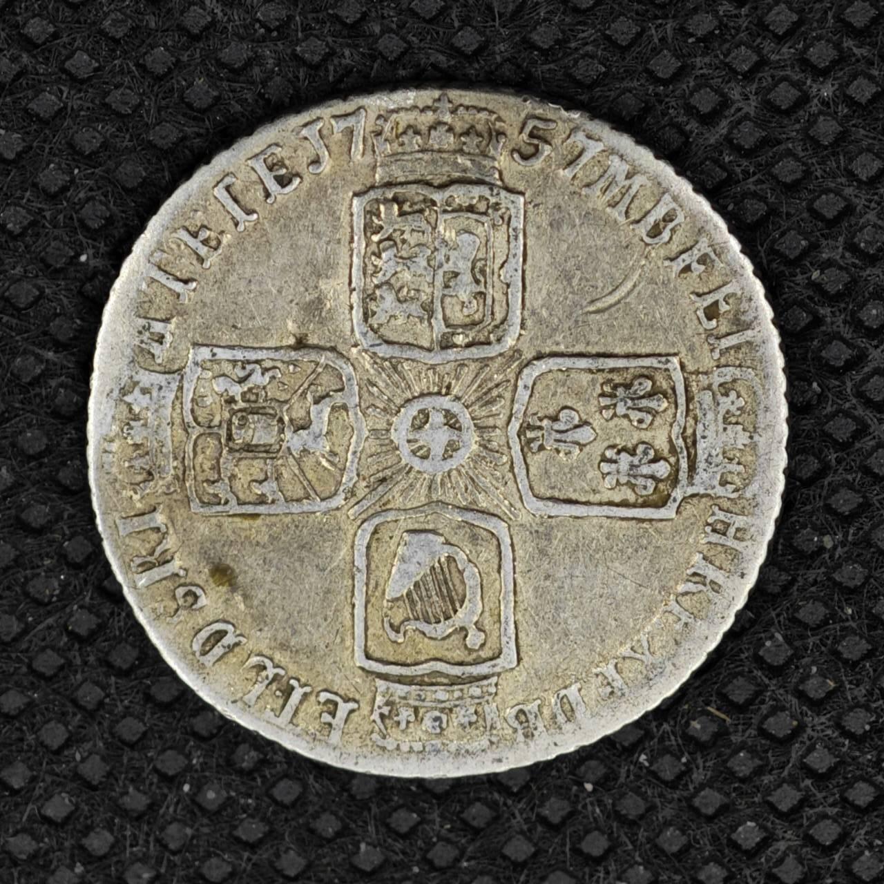 【淘币小摊】限时拍第八百二十四拍  小银币场  满百包邮可预留两周  周一统一发货   英国1757年乔治二世6便士银币