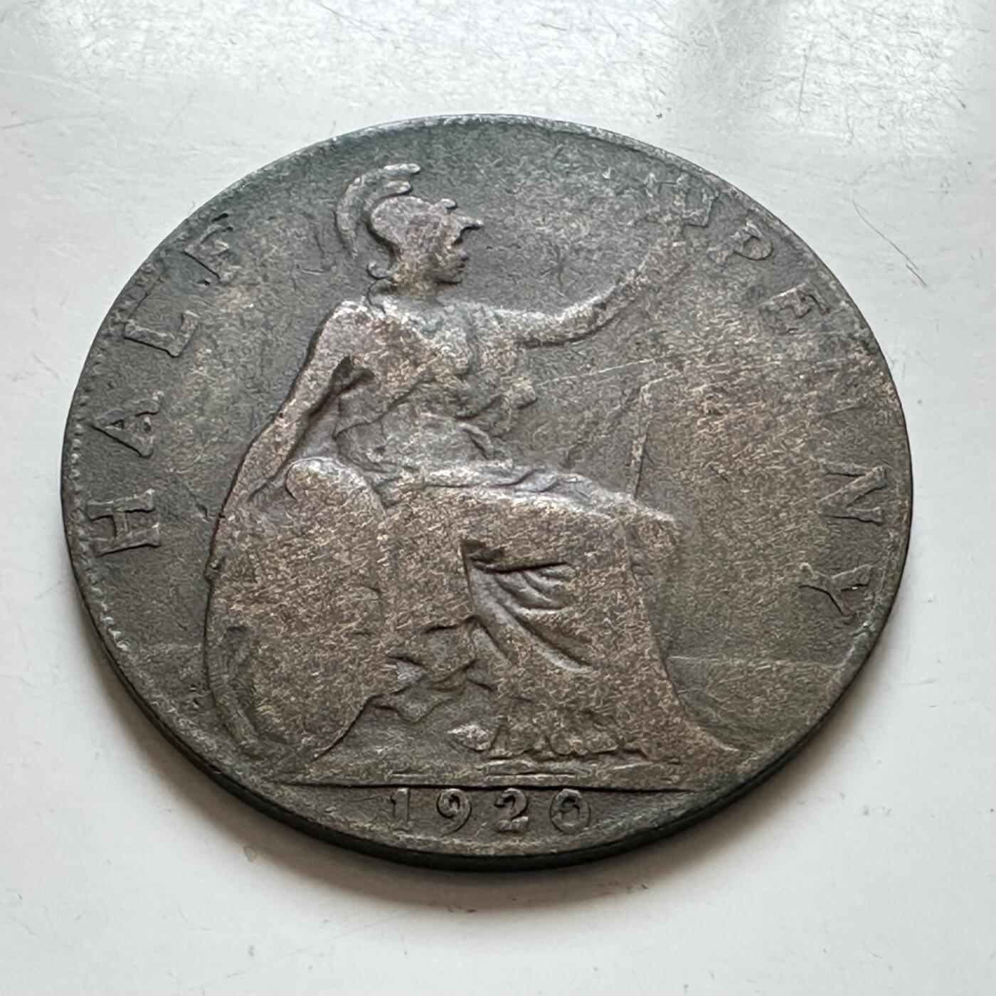 🌹外币初藏🌹🐯2025年第139场  每周二四六晚8️⃣点 接代拍 英国1920年半便士 a