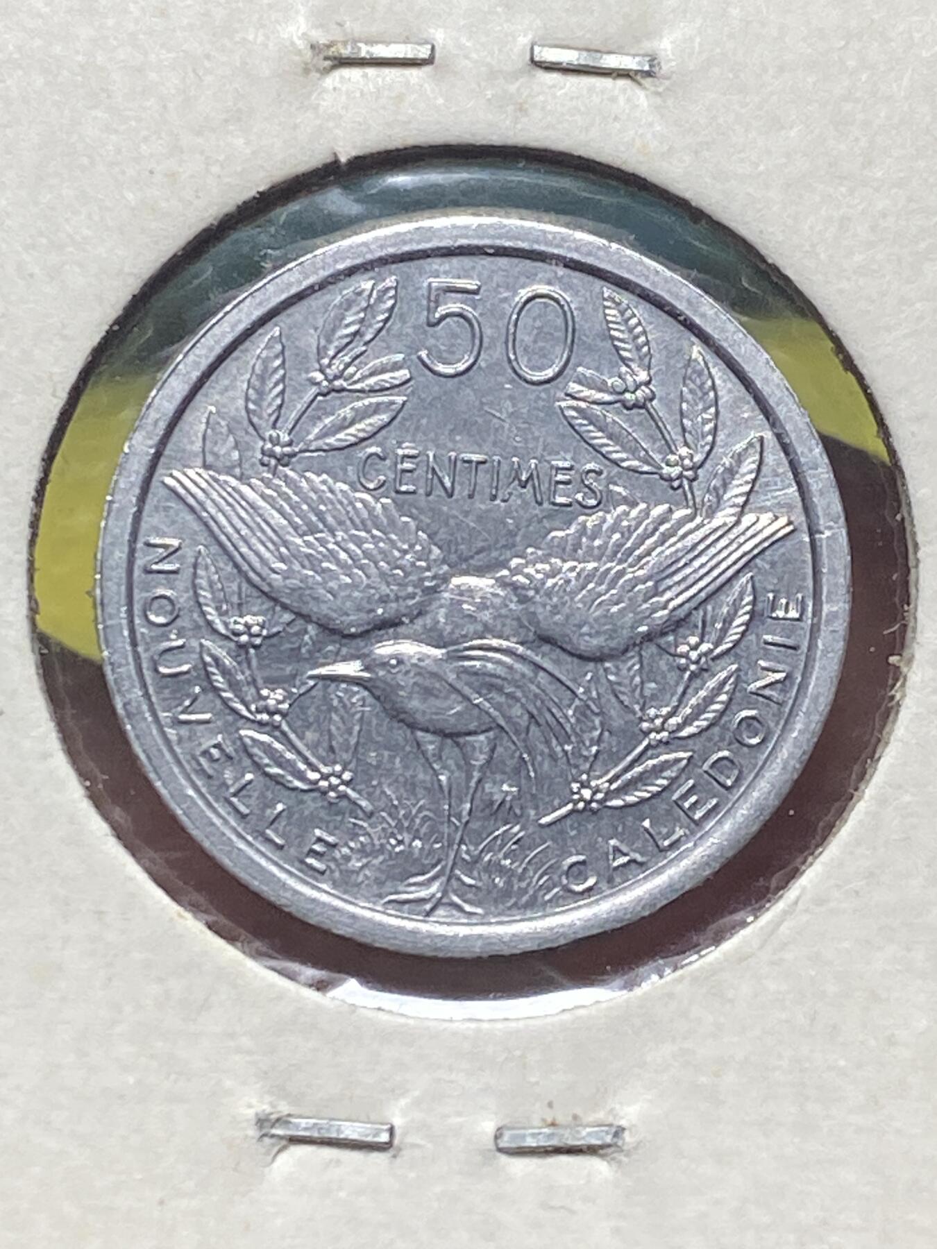 2025年第一百三十五场(总第一百六十一场）外国好品纸夹散币场(免佣金) 法属新喀里多尼亚🇳🇨1949单年份50分(第一套流通硬币)