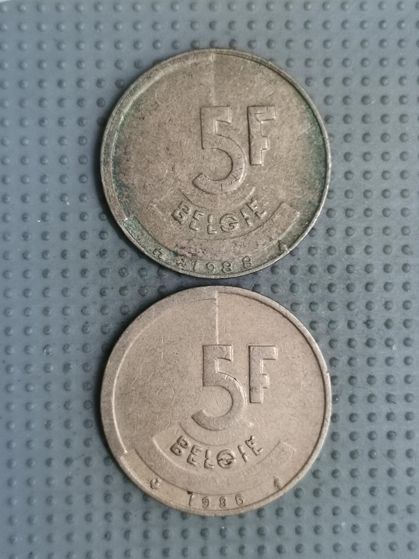 2025年第137场各国散币拍卖（总第137场） 比利时5法郎荷兰语版2枚