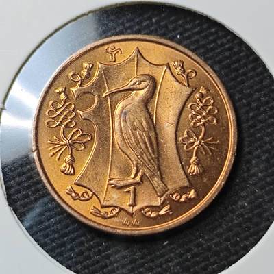 KK钱币收藏小铺 第377期  2月预留时间 周末发货 -  马恩岛1便士铜币 好品