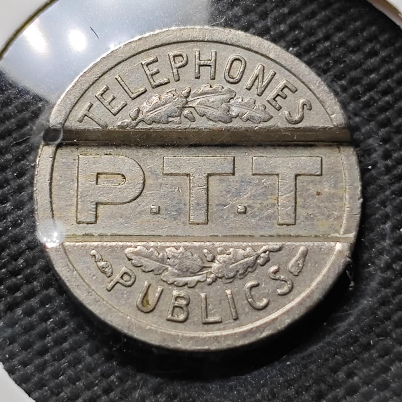 KK钱币收藏小铺 第376期  2月预留时间 周末发货  1937法国电话代币