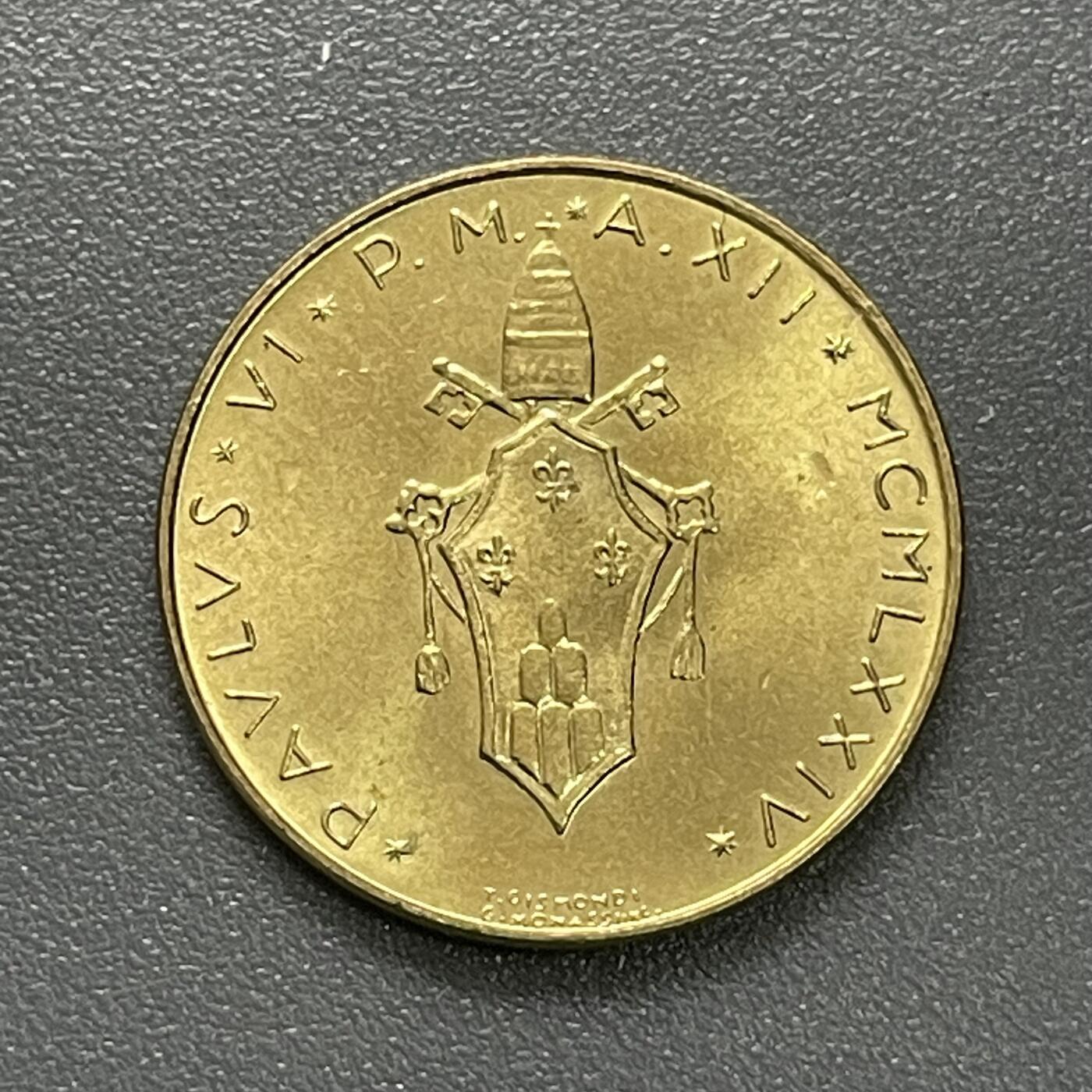 回流1215 梵蒂冈1969年20里拉 鹿🦌