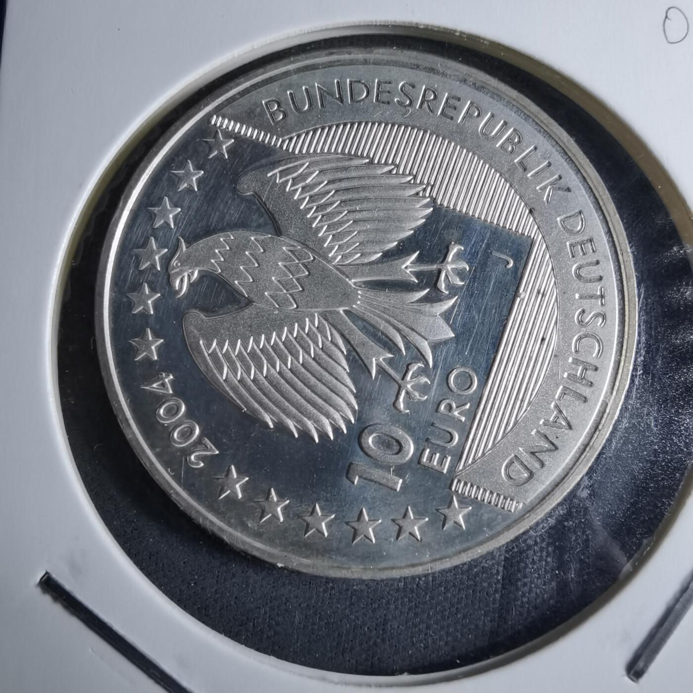 沼泽如烟--第926场 德国2004年10欧元纪念币银币