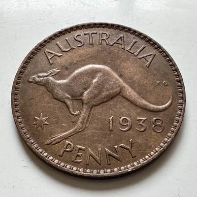 🌹外币初藏🌹🐯2025年第139场  每周二四六晚8️⃣点 接代拍 - 澳大利亚1938年一便士