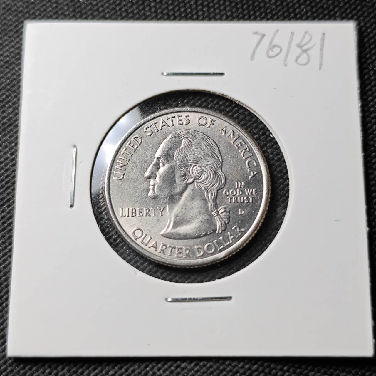 KK钱币收藏小铺 第376期  2月预留时间 周末发货  美国25分纪念币 好品