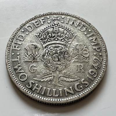 🌹外币初藏🌹🐯2025年第139场  每周二四六晚8️⃣点 接代拍 - 英国1942年 2先令银币