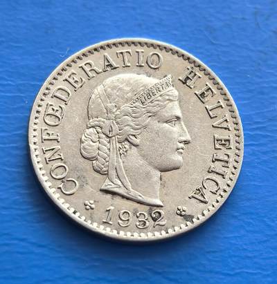 外国优质老铜币高银银币，周六九点倒数截拍，满百包邮，持续收拍 - 瑞士1932年5分