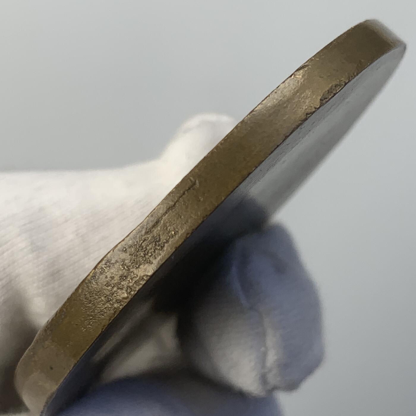 掌中浮雕-藏着的欧洲第045场 1932年法国政治人物托马斯铜章，57mm，107g