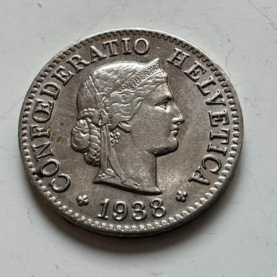 🌹外币初藏🌹🐯2025年第139场  每周二四六晚8️⃣点 接代拍 - 瑞士1938年五分