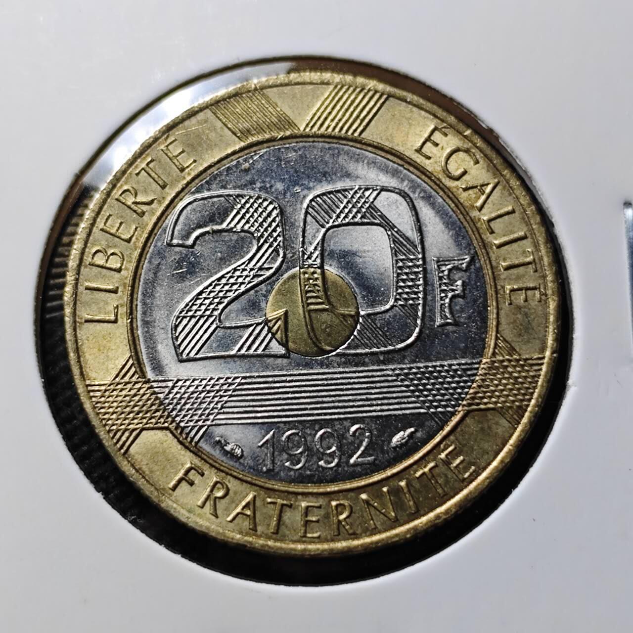 KK钱币收藏小铺 第376期  2月预留时间 周末发货  法国20法郎 好品