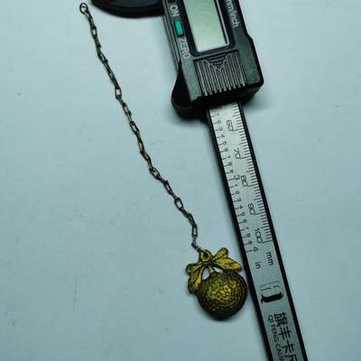 藏珍品阁杂件专场87期 - 清代老银鎏金吉祥吊坠